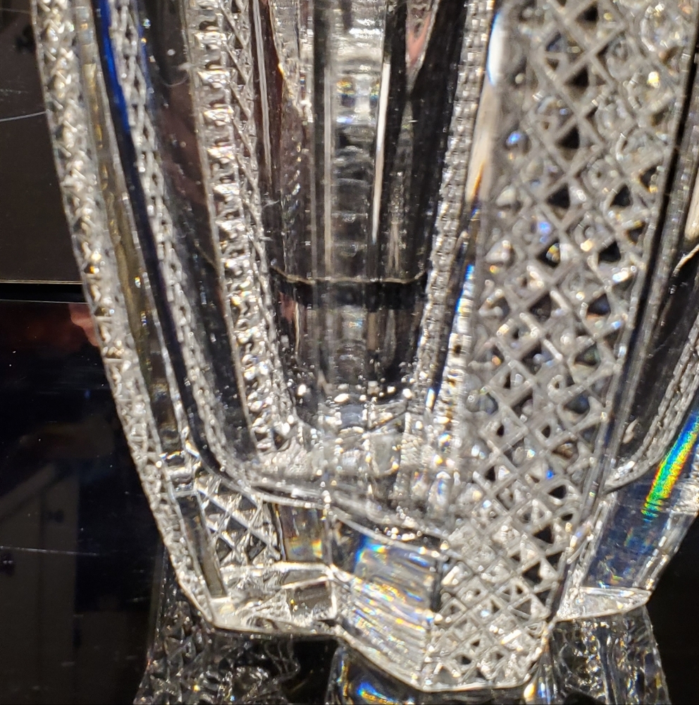 MIKASA Vintage Nob Hill Large Heavy Rare 24% Led Crystal Vase - Picture 8 of 8